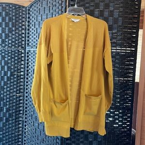 Time and Tru yellow cardigan